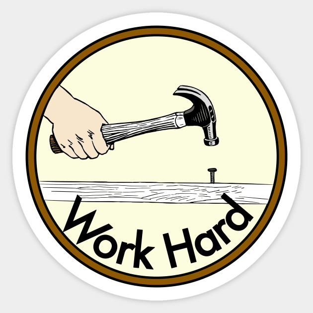 Work Hard Sticker by Sweetblod